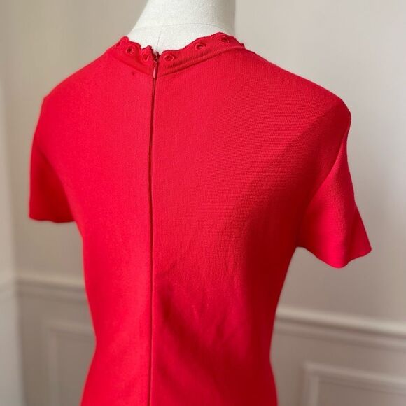 Eliza J Poppy Red Cap Sleeve Stretchy Knit Fit and Flare Dress M - Picture 5 of 9